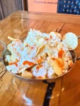 Chips with panela cheese